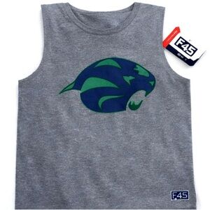F45 Panthers Gray Sleeveless Top mid marble grey